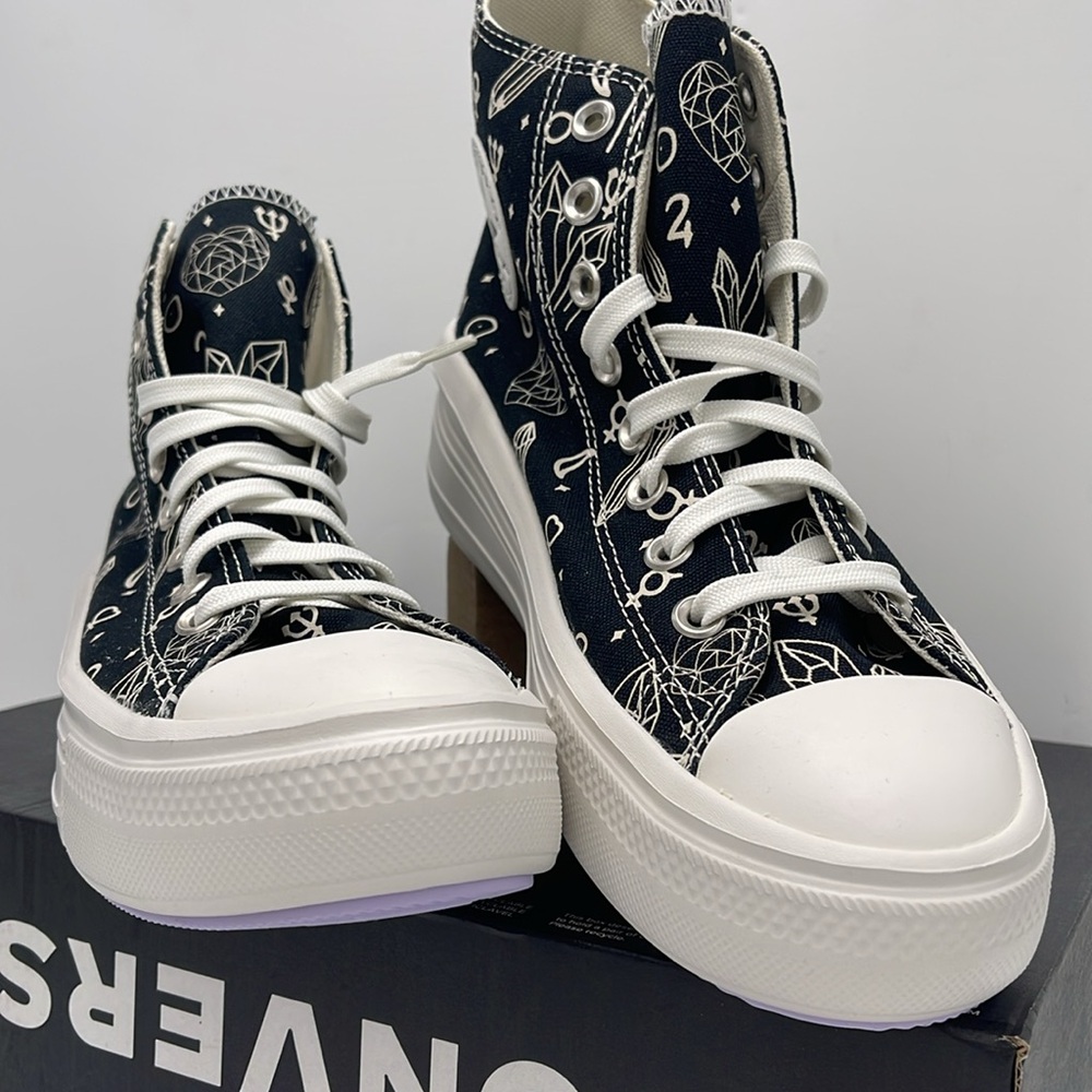 Converse WMNS CTAS MOVE HI
BLACK/NATURAL IVORY A03725C Platforms Sneakers - Picture 5 of 16